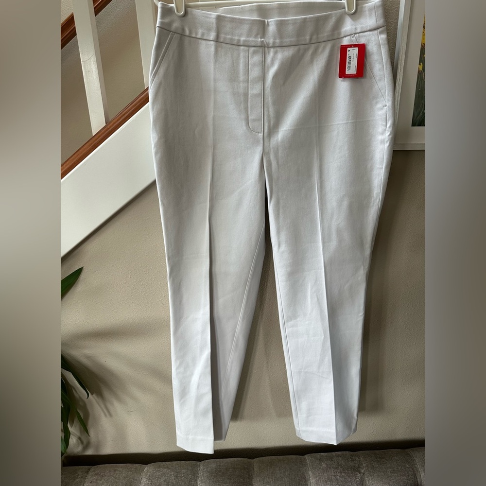 SPANX Women’s Crisp White Dress Slim Straight Pants in Large NWT